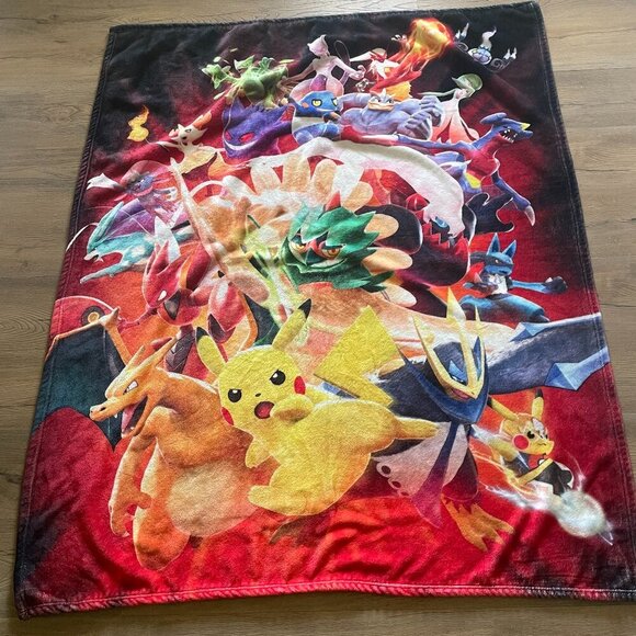 Pokémon Character Lightweight Soft Throw Blanket 58" x 48"! - Picture 1 of 4